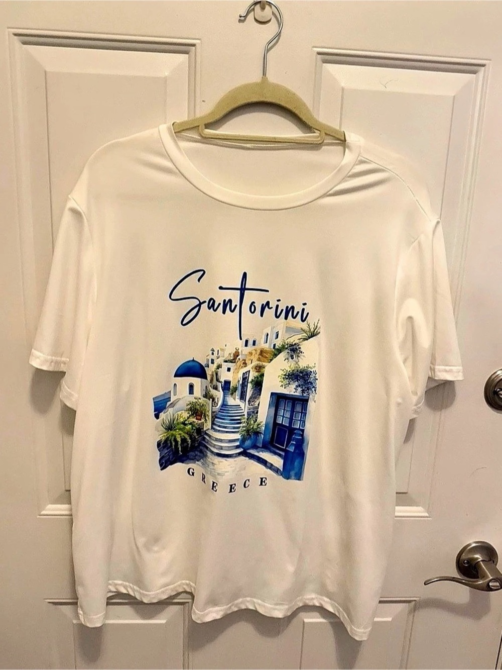 Santorini Graphic Short Sleeve Tee in White